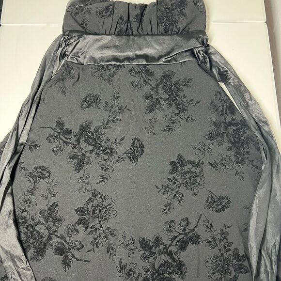 Dressbarn Collection Dress Size 10 Black Tulle Evening Tie Waist - Picture 11 of 16